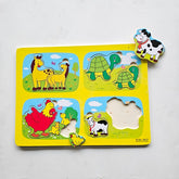 Wooden Family Animal Matching Puzzle - EKT3109